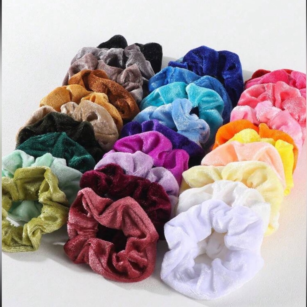 30 pcs Multicolor Velvet Scrunchies